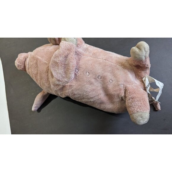 IKEA Pig plush stuffed animal toy 14" pink gray spots sewn eyes - Picture 3 of 9